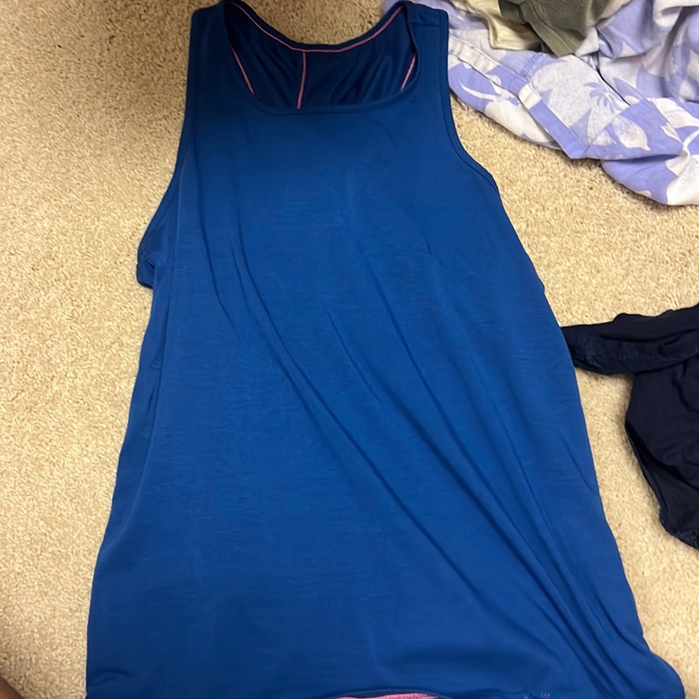 Athleta girl blue tank top (size 8-10)
